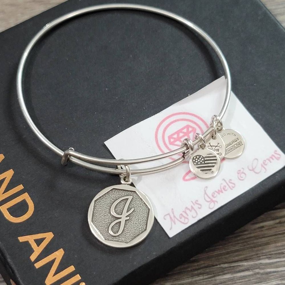 Alex And Ani Letter J Initial Charm Bracelet - image 2